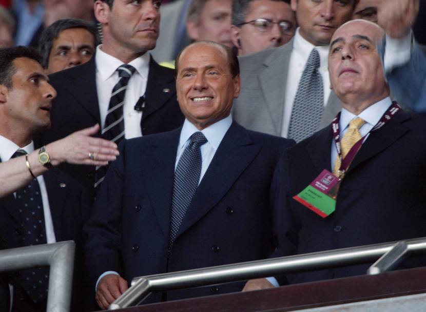 All&#39;Old Trafford di Manchester c&#39;era anche Silvio Berlusconi. Afp